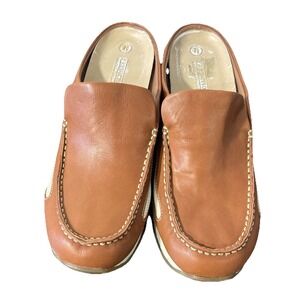 Predictions Leather Collection Brown Mule Women's Comfort Slip-On Shoes Size 7.5
